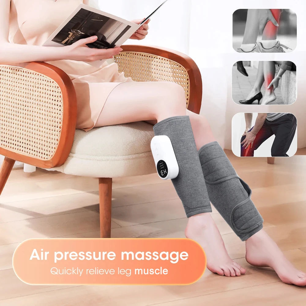 360° Air Pressure Calf Massager Machine 3 Mode Foot Leg Muscle Relaxation Promote Blood Circulation 360° All-Round Package