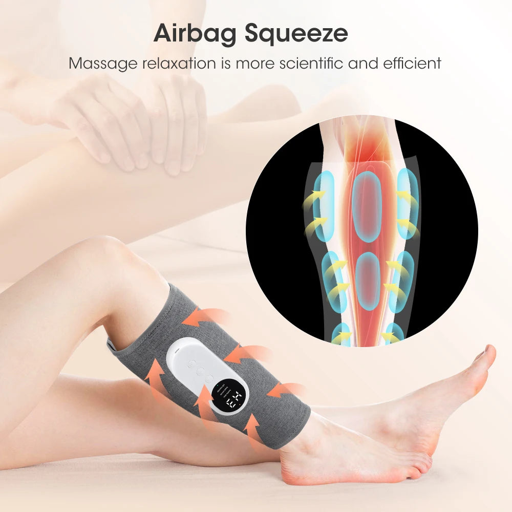 360° Air Pressure Calf Massager Machine 3 Mode Foot Leg Muscle Relaxation Promote Blood Circulation 360° All-Round Package